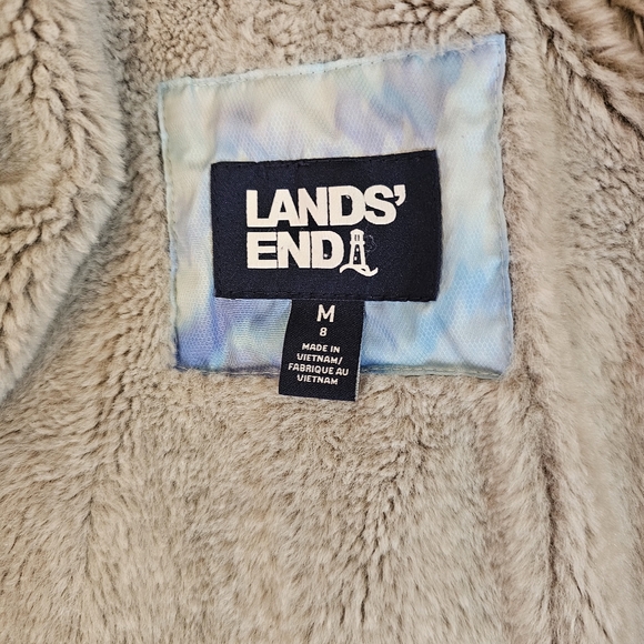 Girls fleece lined parka Lands' end Size M 8 - Picture 6 of 10